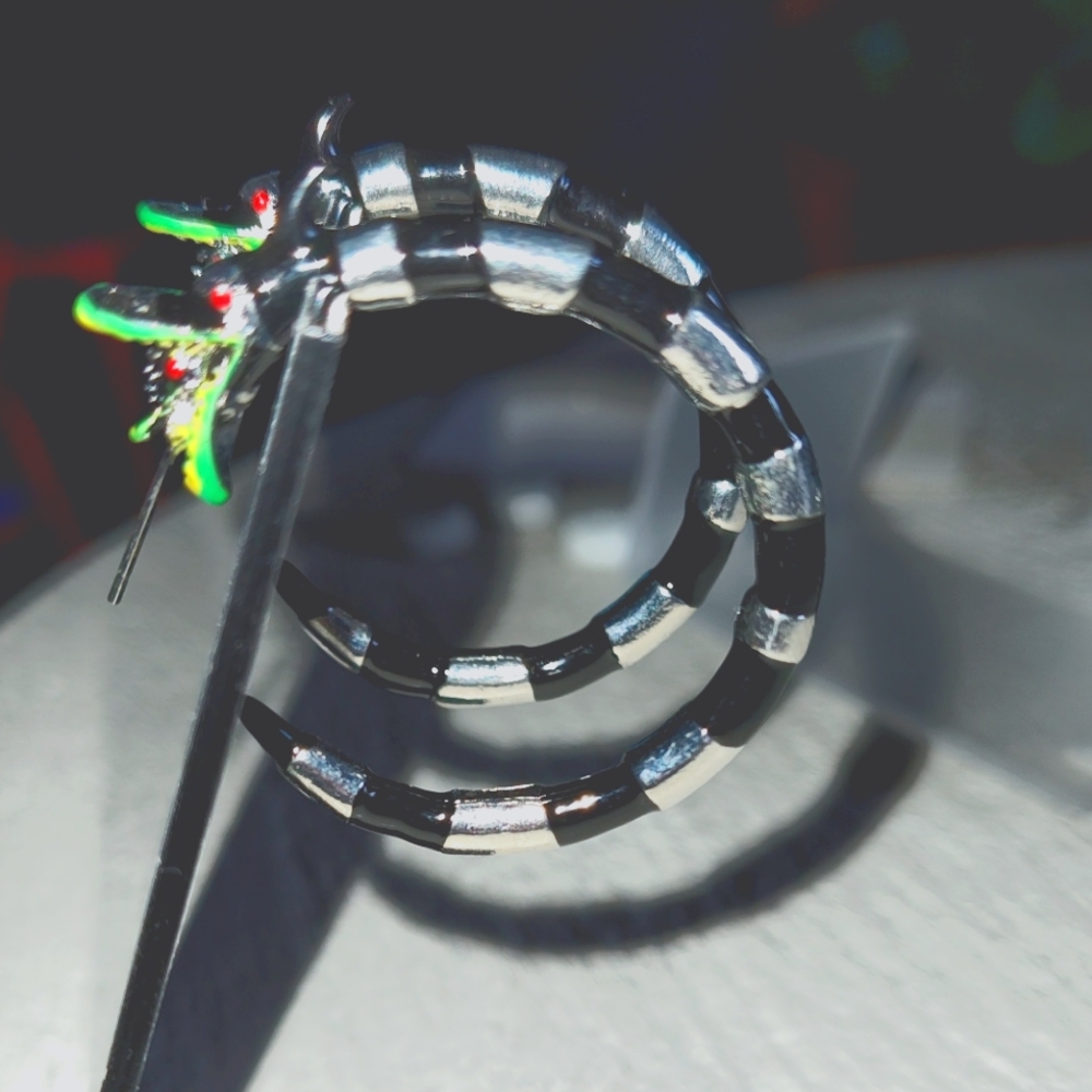 Beetlejuice earrings